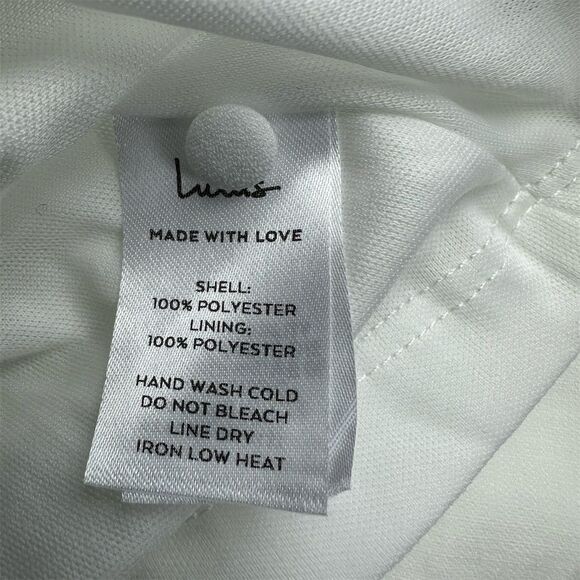 NWT Lulus Women's Love of Mine White Halter Swing Dress Size L Party Mini - Picture 9 of 10